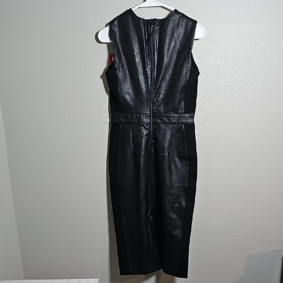 SPANX Black Leather Midi Dress - Picture 3 of 14